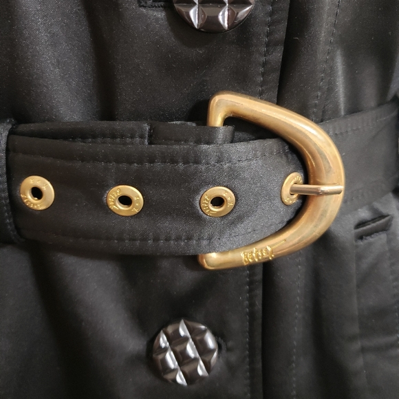 Betsey Johnson Black Trench Coat - Picture 4 of 7